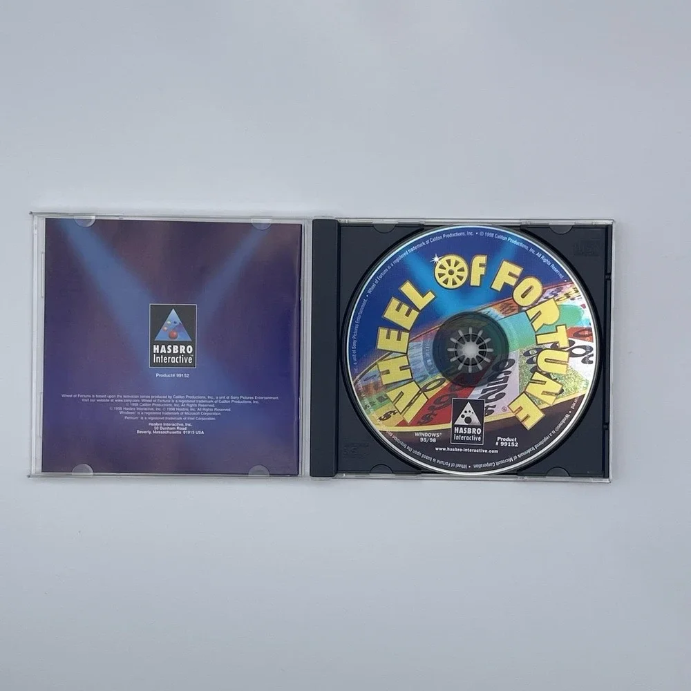 Wheel of Fortune CD-ROM‎ PC Game 1998 Hasbro – Windows 95/98 Vanna White